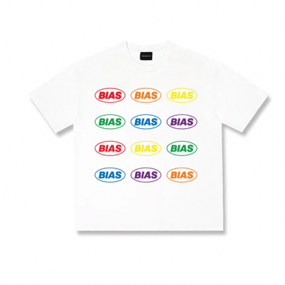 COLORFULLY BIASED T-SHIRT